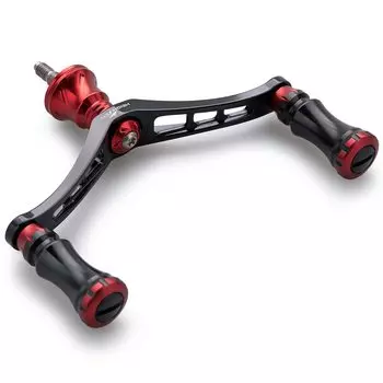 HEIGHTEN 92mm Reel Handle with 15mm Knob for Shimano Daiwa General Spinning Reel Chess Series (Black & Red) (581)