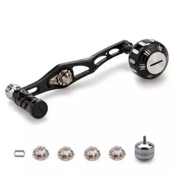 HEIGHTEN Улучшенная ручка катушки 7045 мм SHIMANO DAIWA Abu Bait Reel Universal V2.0 (ЧерныйСеребряный (Ручка) и черный (Ручка)) (127)