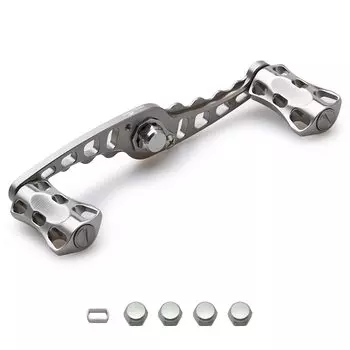 HEIGHTEN Reel Handle for Shimano DAIWA Abu General Bait Reel Wave Series 95/110mm (95mm, Gunmetal) (202)