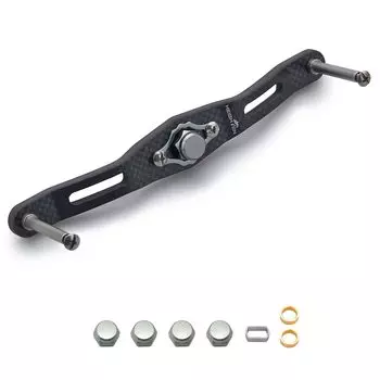 HEIGHTEN Reel Handle Thickness 4mm Charcoal Cloth Carbon SHIMANO DAIWA Abu General Bait Reel Carbon Series 130/120/110mm (No Knob) 1.5K (120mm,