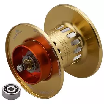 HEIGHTEN Reel Spool Deep Groove PE Line Only BOOST 2 Stages Movable Daiwa Bait Reel Replacement Spool Gold 837