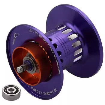 HEIGHTEN Reel Spool Deep Groove PE Line Only BOOST 2 Stages Movable Daiwa Bait Reel Replacement Spool Purple 836