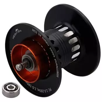 HEIGHTEN Reel Spool Deep Groove PE Line Only BOOST 2 Stages Movable Daiwa Bait Reel Replacement Spool Wolf Black 835