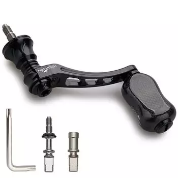 HEIGHTEN Ручка для катушки Variable 45-50 мм с 21-миллиметровой карбоновой ручкой для универсальной спиннинговой катушки Shimano Daiwa серии Arch (черный) (926)