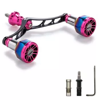 HEIGHTEN Ручка катушки 110 мм/98 мм для Shimano DAIWA General Spinning Reel Arch Engine (розовый (ручка) и черный (ручка), 110мм) (333)