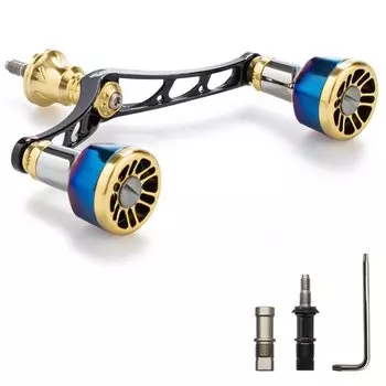 HEIGHTEN Ручка катушки 110 мм/98 мм для Shimano DAIWA General Spinning Reel Arch Engine (Золото (Ручка) и черный (Ручка), 110мм) (335)