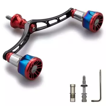 HEIGHTEN Ручка катушки 110 мм/98 мм для Shimano DAIWA General Spinning Reel Arch Engine (Красный и черный, 110 мм) (186)