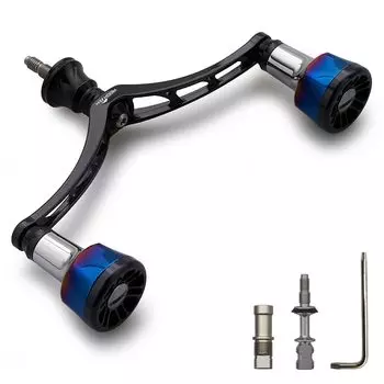 HEIGHTEN Ручка катушки 110 мм/98 мм для Shimano DAIWA General Spinning Reel Arch Engine (Полностью черный, 110 мм)