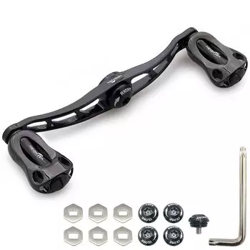 HEIGHTEN Ручка катушки 115/88 мм с ручкой 22 мм для мультипликаторной катушки серии Fan (Черный, 115 мм) (862)