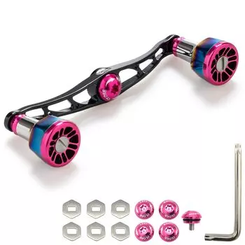 HEIGHTEN Ручка катушки для приманки 115 мм, 8 цветов, 70, авиационный алюминий, стандартная катушка для приманки Shimano Daiwa Abu Garcia (115 Розовый 09) (68)