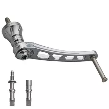 HEIGHTEN Variable Reel Handle For Daiwa SHIMANO General Spinning Reel Arch Series 65-70mm (No Knob) (DAIWA) (Gunmetal) (822)