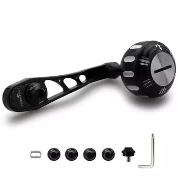 Ручка катушки HEIGHTEN Variable с ручкой 35 мм SHIMANO DAIWA Abu Bait Reel General Arch Hammer Series 65/75 мм (Черное серебро) (988)