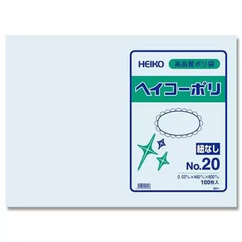 Heiko Plastic Bag Heiko Poly thick No string 100 pieces 006612001 No.20 0.03mm