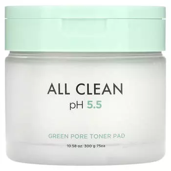 Heimish, All Clean, тонер-диски Green Pore, 75 листов, 300 г (10,58 унций)