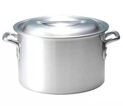 Heist Aluminum IH Compatible Pot 21cm Commercial Use IH Gas Fire Compatible with Lid Pot IH Half-Body Two-Handed Half-Body Pot_FH82121H (21cm,