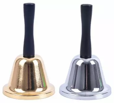 heizi Handbell Настольный колокольчик Набор из 2 праздничных принадлежностей Лотерея Garapon Лотерея Звонок Колокольчик Магазин Колокольчик Серебряный x (Золото и 7,5см 13см)