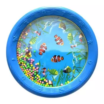 heizi Тамбурин Звук волны Океанский барабан Музыкальный инструмент Игрушечный ударный инструмент Звуковой эффект Диаметр Детский (Рыба 18см)
