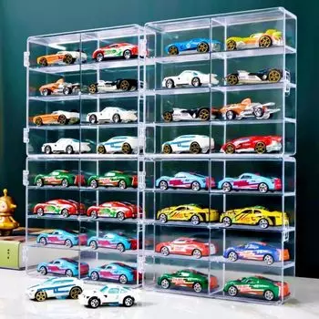 heizi Tomica case mini car storage акриловый дисплей Tomica mini car case единицы квадраты x 4 1/64 (32 (8 шт.)) чистый