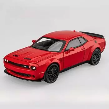 Hellcat Challenger Alloy Toy Car With Light Sound And Operation Inertia