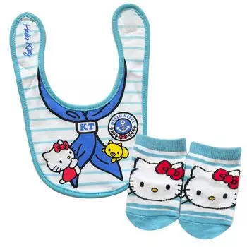 Hello Kitty bib and socks package set Hello Kitty border HKN1000