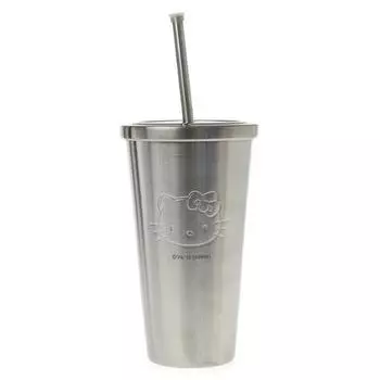 Hello Kitty Двойной стакан из нержавеющей стали с трубочкой WB-269, популярный персонаж в Корее