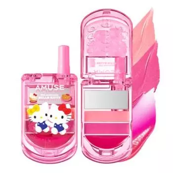 Hello Kitty Edition Amuse Lip and Cheek Cell Phone #02 Розовый бальзам для губ с содой
