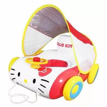 Hello Kitty Mini Car Parasol Car Walker Tube_Белые, корейские водные развлечения