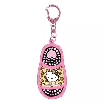 hello kitty mini sandal keychain leopard
