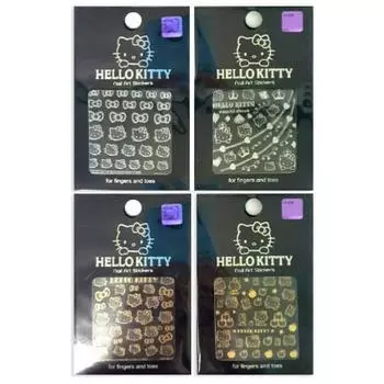 Hello Kitty Наклейка для ногтей Black Label, случайная доставка, 4 шт., популярный персонаж в Корее