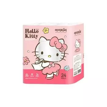 Hello Kitty Pink Soft 3-слойная туалетная бумага в рулоне 30 м, популярный персонаж в Корее
