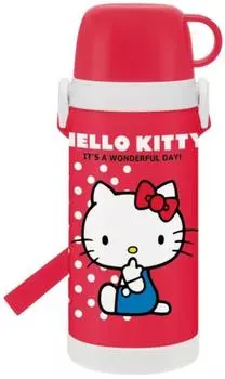 Hello Kitty stainless steel bottle handle 580ml SCG6 (red) (with cup)