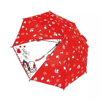 Hello Kitty Umbrella 50cm Transparent Window One Touch Sanrio Cute