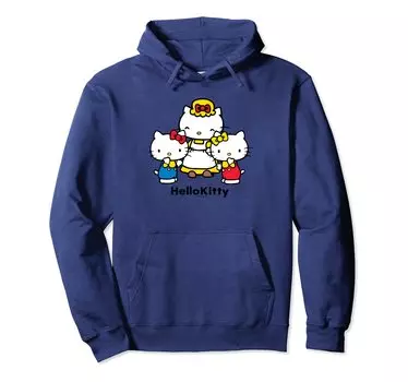 Hello Kitty US Design Family Hoodie синий
