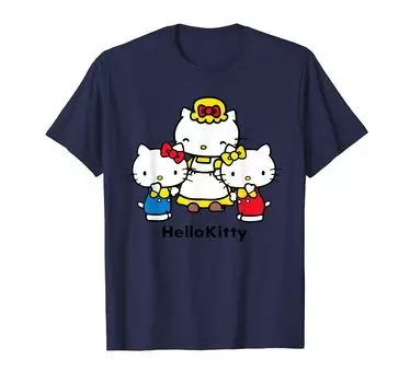 Футболка Hello Kitty US Design Family синий