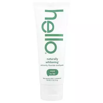 Hello, натуральная отбеливающая зубная паста с фтором, фермерская мята, 4,7 унции (133 г)