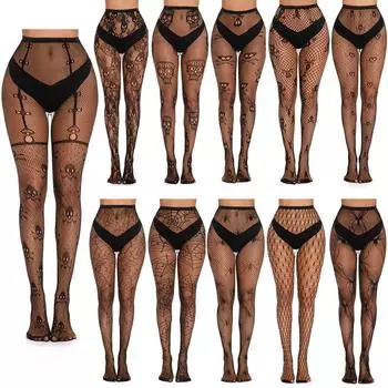 Хеллоуин сетчатые чулки подкомплект сетчатый комбинезон плюс размер скелет дамы привидение фестиваль косплей комбинезон 6115