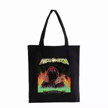 HELLOWEEN KEEPER OF THE SEVEN KEYS PART II HEAVY METAL KISKE НОВАЯ сумка-шоппер Модные эко многоразовые сумки холщовая сумка 24*26cm