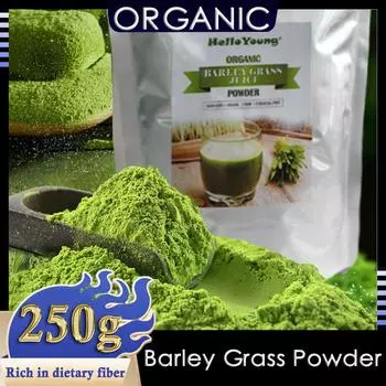 HelloYoung импортная несладкая органическая трава ячменя премиум-класса 100% натуральный суперпродукт, веганский, без глютена, без ГМО, кошерный