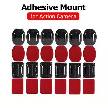 Helmet Adhesive Sticky Mounts Flat Curved Mount for GoPro Hero 12 11 10 9 8 7 6 5 Insta360 X3 AKASO DJI OSMO SJCAM Action Camera