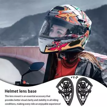 Helmet Glass Holder Helmet Visor Base Plate Helmet Accessories Lens Holder For Cyclists Outdoor Sports Enthusiasts Helmet Gear