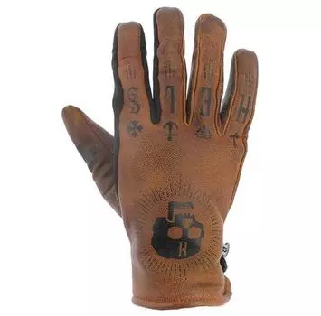 Helstons Kustom Skull leather мотоперчатки 4XL