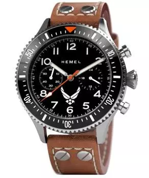 Hemel USAF Special Edition Mach Speed Black с циферблатом Super-LumiNova C3 Quartz HFUSAF1-02 100M Мужские часы чёрный