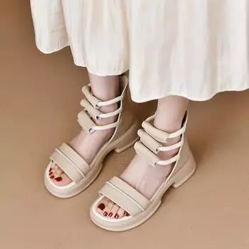 Hemp Rope Fish Mouth Sandals Female Open Toe Summer New Outdoor Casual Beach Sandals Thick Bottom High Heel Square Root 35-40 35 чёрный