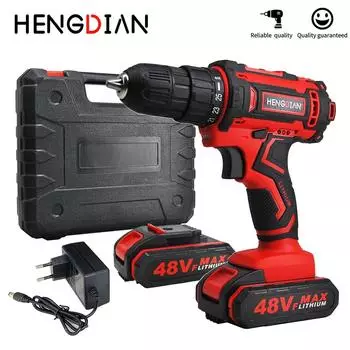 HENGDIAN 20 В бытовой деревообрабатывающий литий-ионный аккумулятор аккумуляторная дрель электроинструменты электрическая дрель электрическая дрель