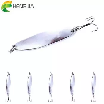 HENGJIA 0,25 унции/2 дюйма рыболовные ложки наживка для щуки, окуня, форели, рыболовные снасти, крючок 10pc
