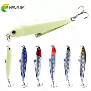 Hengjia 10 см воблер-карандаш, рыболовная приманка, бионическая тонущая приманка для окуня, жесткие пластиковые снасти, партия 6