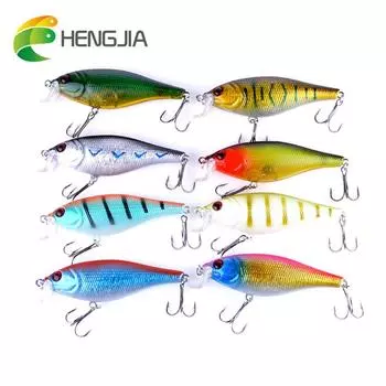 HENGJIA, 14,6 г/0,51 унции, приманка для дайвинга, воблер с погремушками внутри, рыболовные снасти для воблера, лот 8