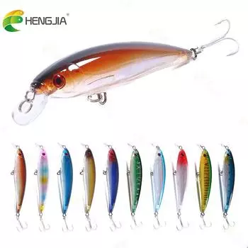 Hengjia 1 шт. 16 см 42 г лазерный воблер для рыбалки гольяна для окуня судака большая приманка для дайвинга с острым крючком