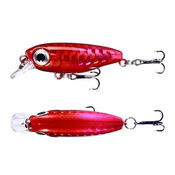 Hengjia, 1 шт., мини-приманки для гольяна, рыболовная приманка 3,8 см-2,8 г-12 #, приманка для морской рыбалки, рыболовные снасти Pesca, приманка с воблером