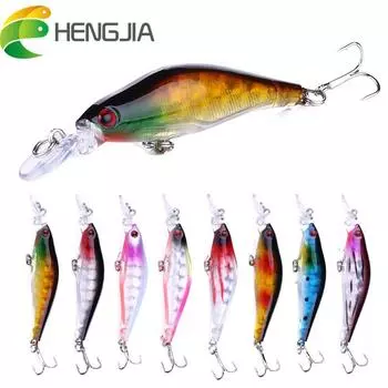 HENGJIA 1 шт. пластиковая рыболовная приманка для гольяна, реалистичная приманка для щуки, дорожные рыболовные снасти